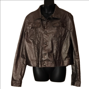 Polo Ralph Lauren size large gun metal silver jacket. Great style and fit.